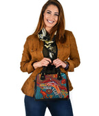 Aboriginal Personalised Shoulder Handbag - Indigenous Boomerang - Vibe Hoodie