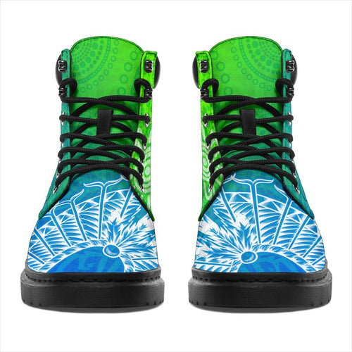 torres-strait-islander-all-season-boots-dhari-mask-ocean-style
