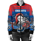 custom-personalised-newcastle-knights-womens-bomber-jacket-aboriginal-horizontal-style
