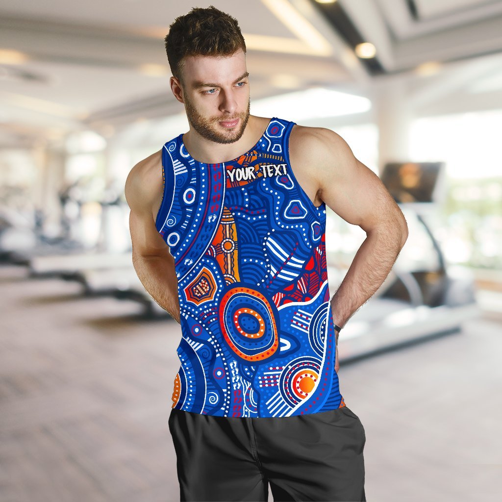 custom-text-aboriginal-mens-tank-top-indigenous-footprint-patterns-blue-color