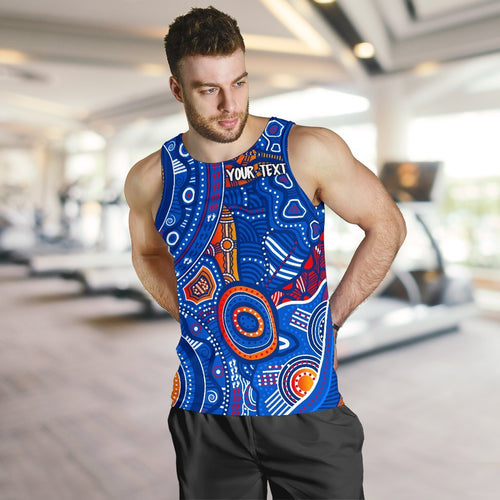 custom-text-aboriginal-mens-tank-top-indigenous-footprint-patterns-blue-color
