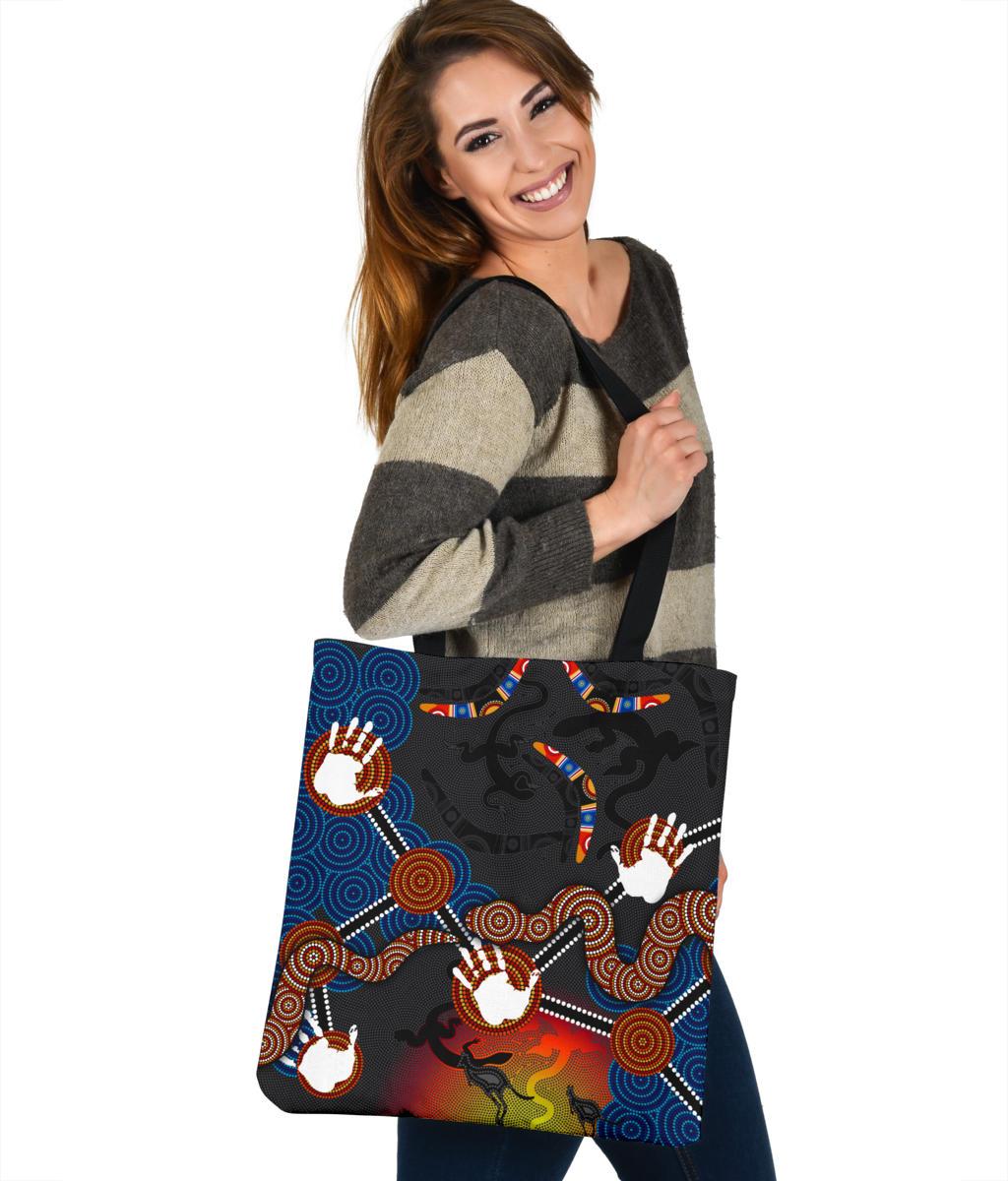 aboriginal-tote-bags-australian-boomerang-and-snake-indigenous-art-ver01