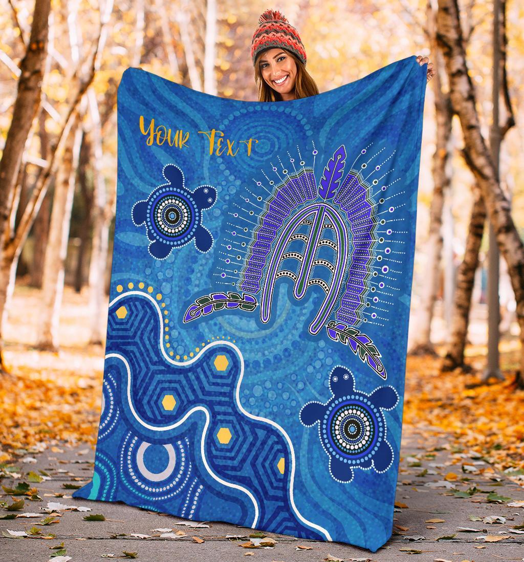 torres-strait-personalised-premium-blanket-dhari-and-turtle