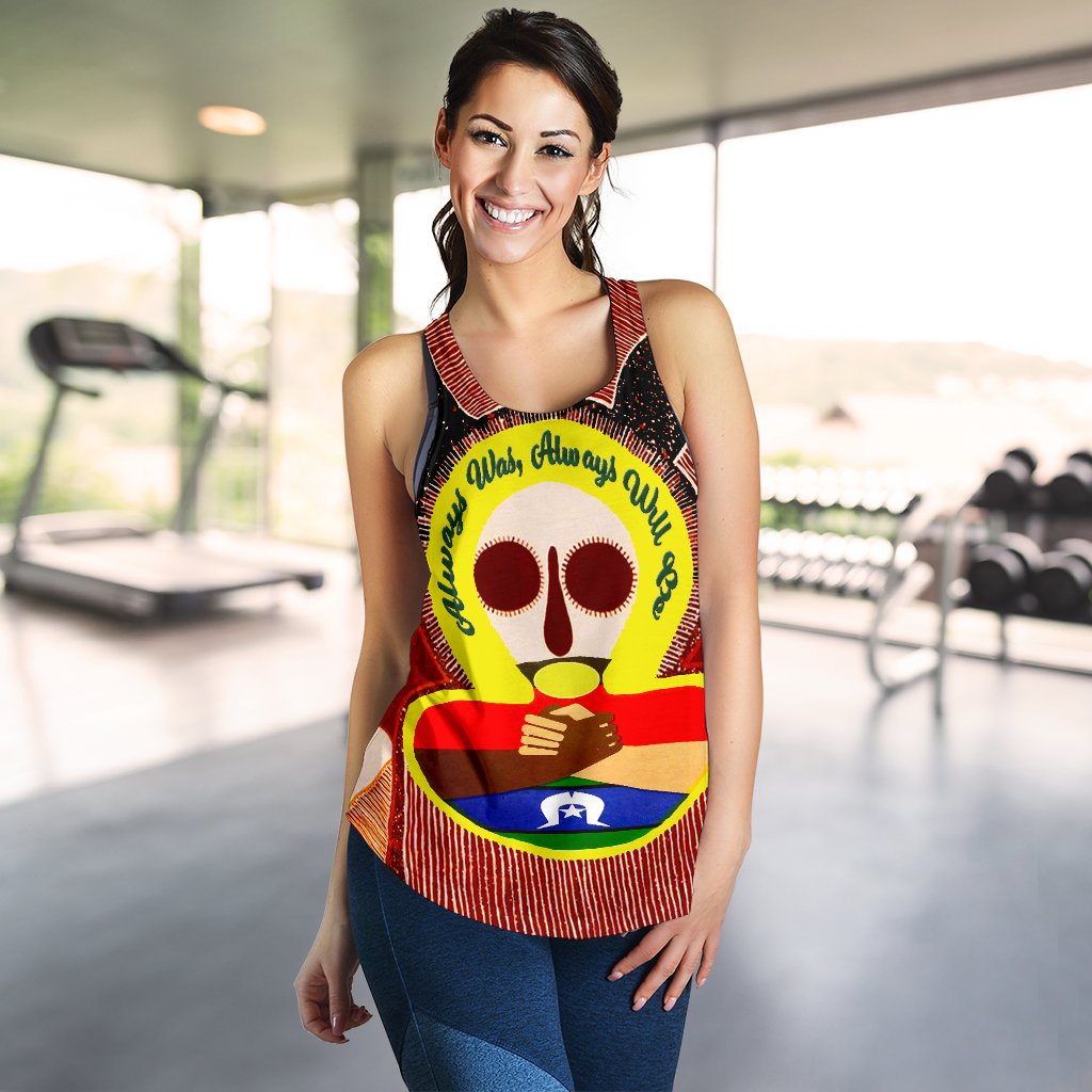 Aboriginal and Torres Strait Islander Women's Racerback Tank - Naidoc Style - Vibe Hoodie