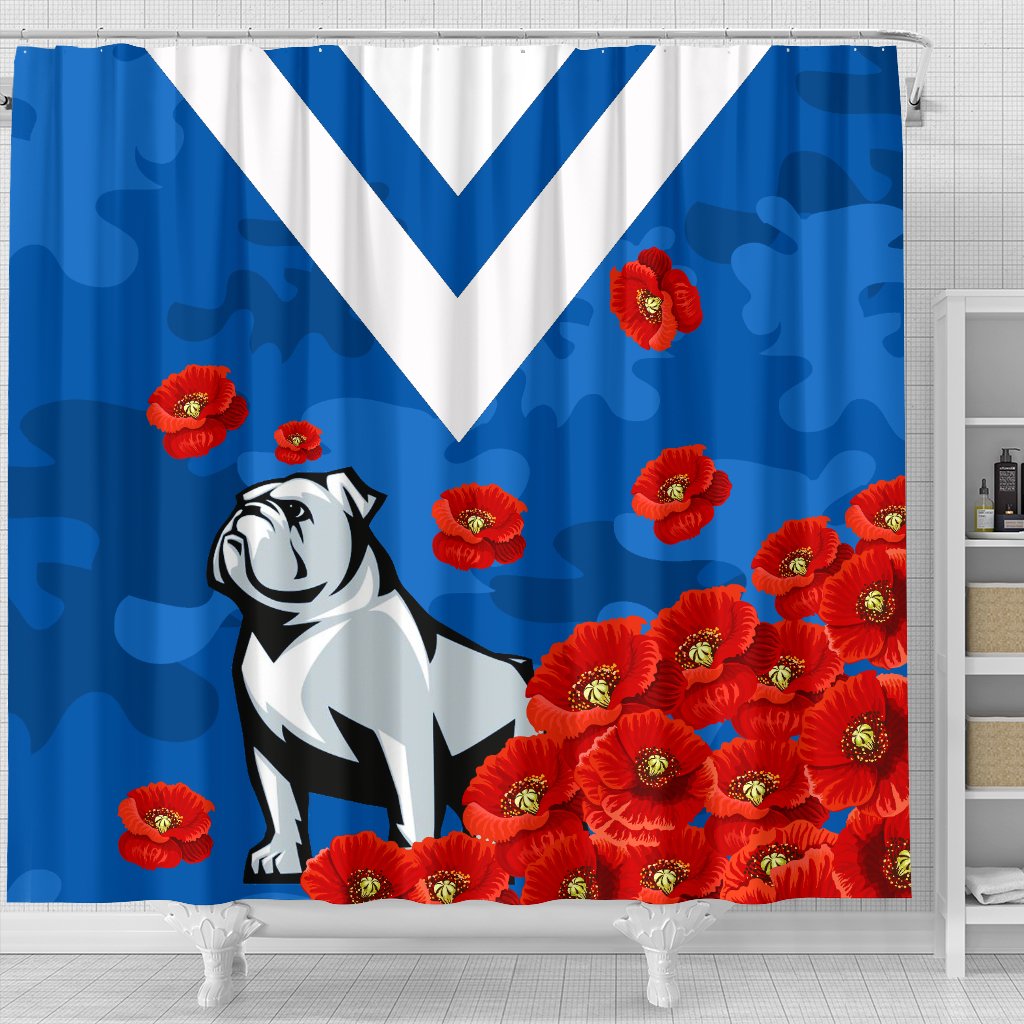 bulldogs-shower-curtain-poppy-flowers