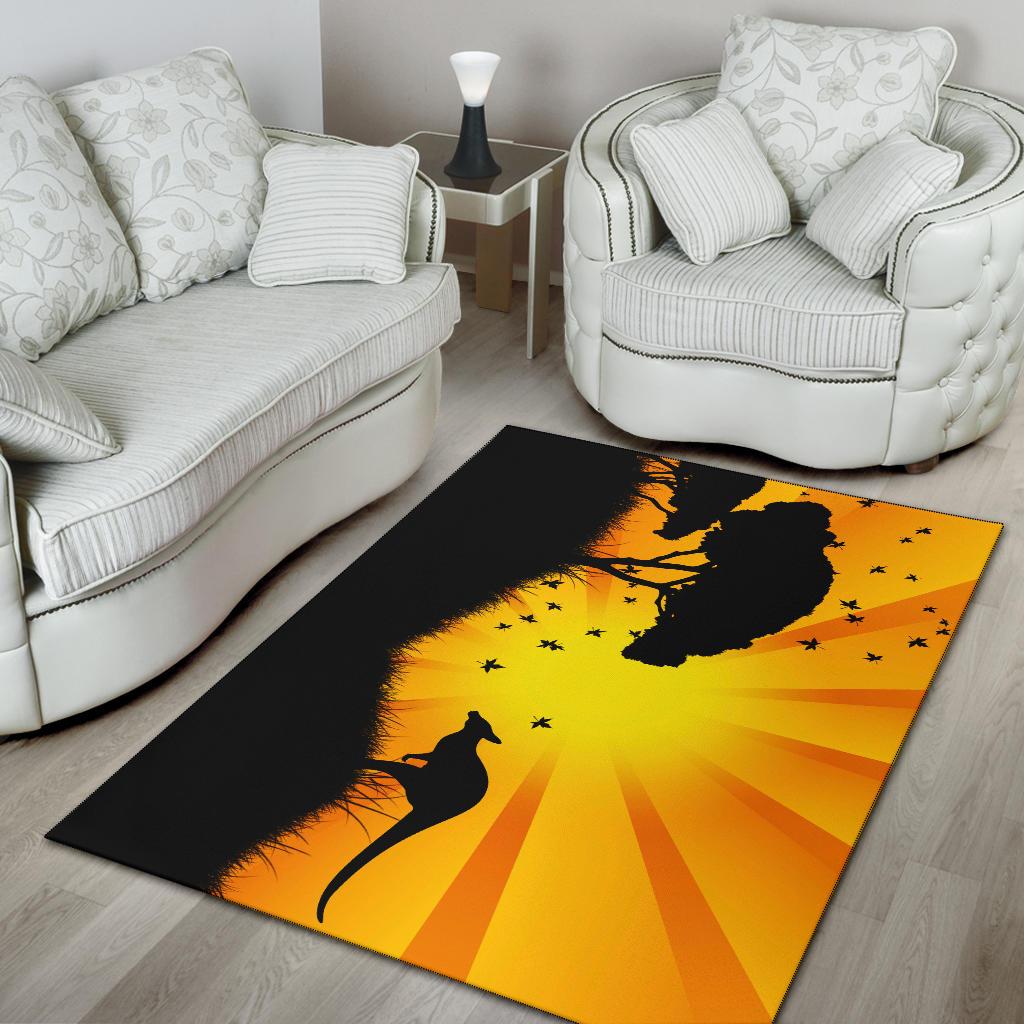 area-rug-kangaroo-rug-sunset-landscape-art