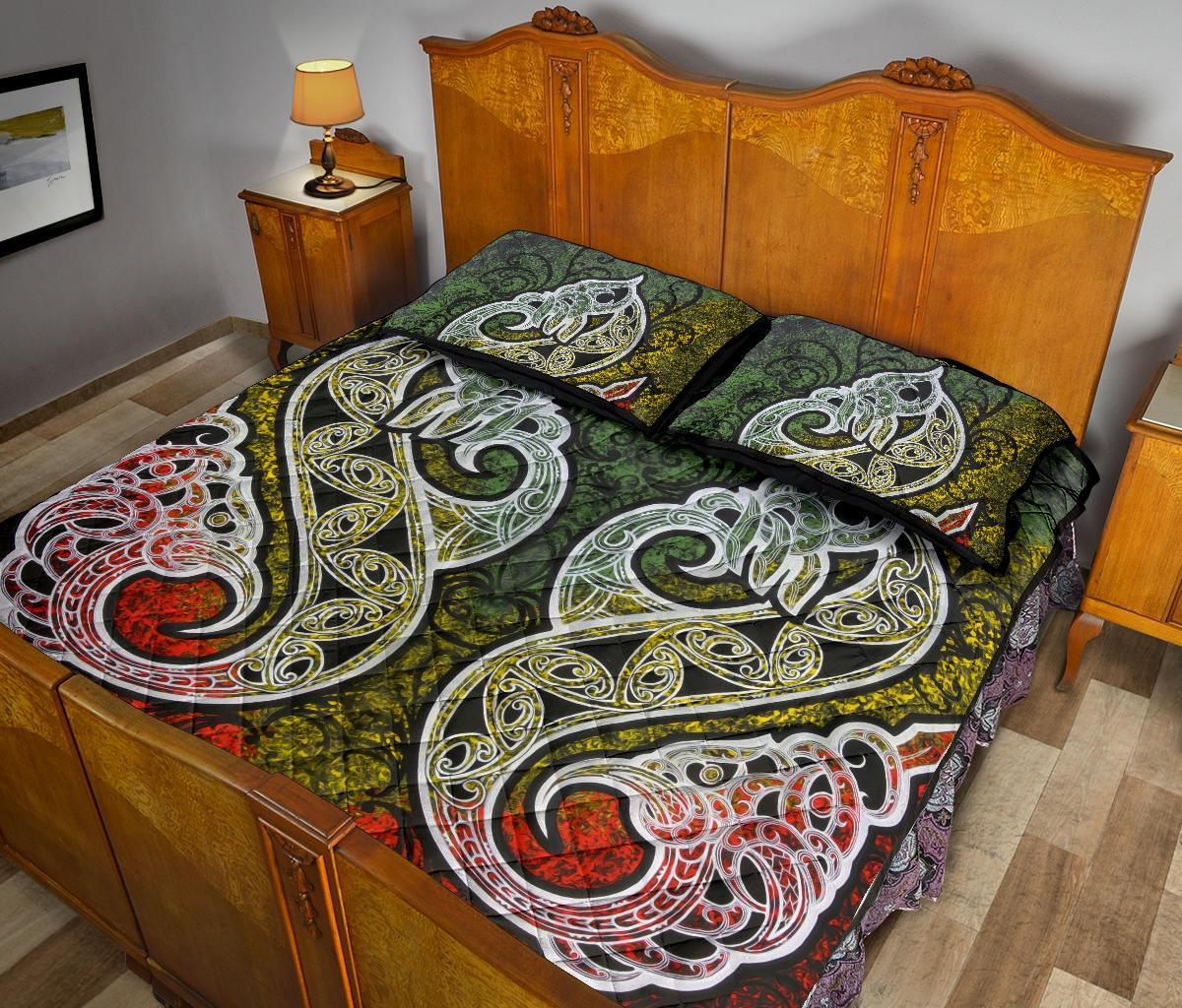 quilt-bed-set-nz-maori-manaia-painting