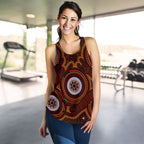 Aboriginal Women's Racerback Tank - Aboriginal Human Dot Painting Art - Vibe Hoodie