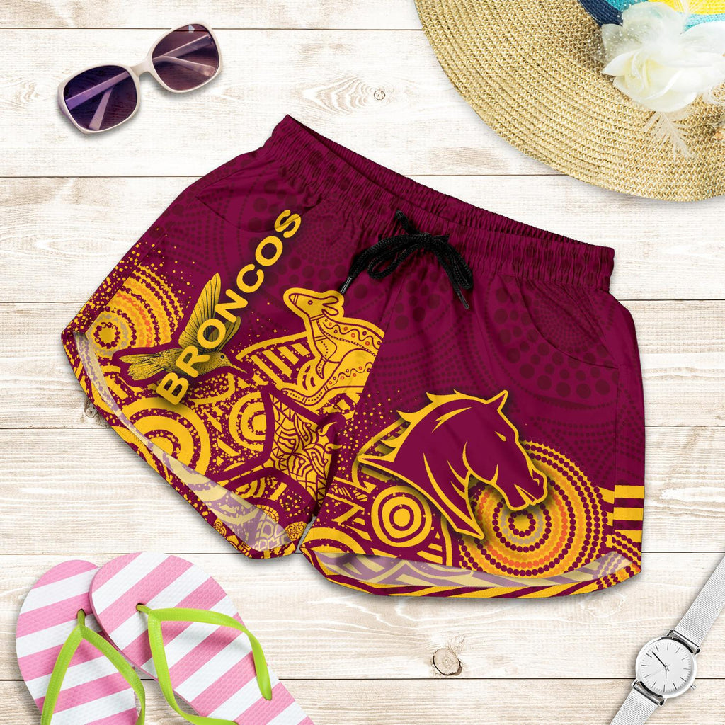 Brisbane Women Shorts Broncos Indigenous - Vibe Hoodie