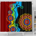 aboriginal-shower-curtain-indigenous-art-color-circle-patterns-blue-dream