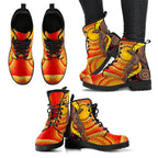 leather-boots-australian-aboriginal-dot-painting-sun-and-lizard