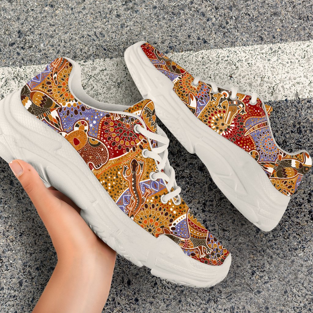 aboriginal-sneakers-koala-kangaroo-patterns-chunky-shoes