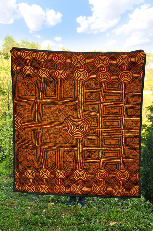 aboriginal-premium-quilt-australia-aboriginal-art-golden-farm