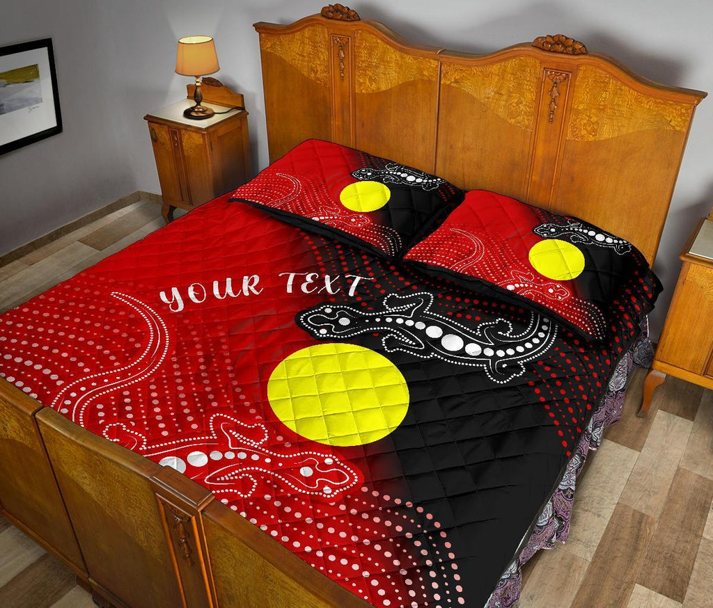 customaboriginal-quilt-bed-set-two-indigenous-lizard