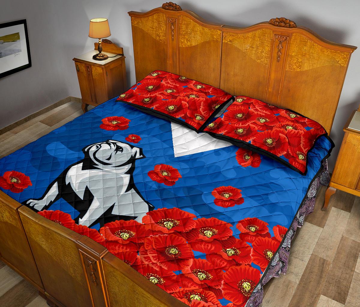 bulldogs-quilt-bed-set-poppy-flowers