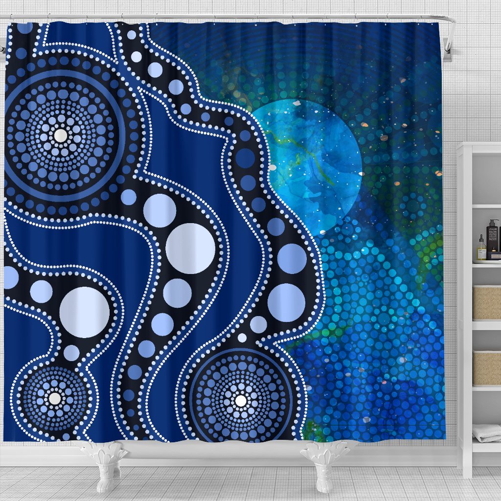 aboriginal-shower-curtain-australia-indigenous-flag-circle-dot-painting-art-blue