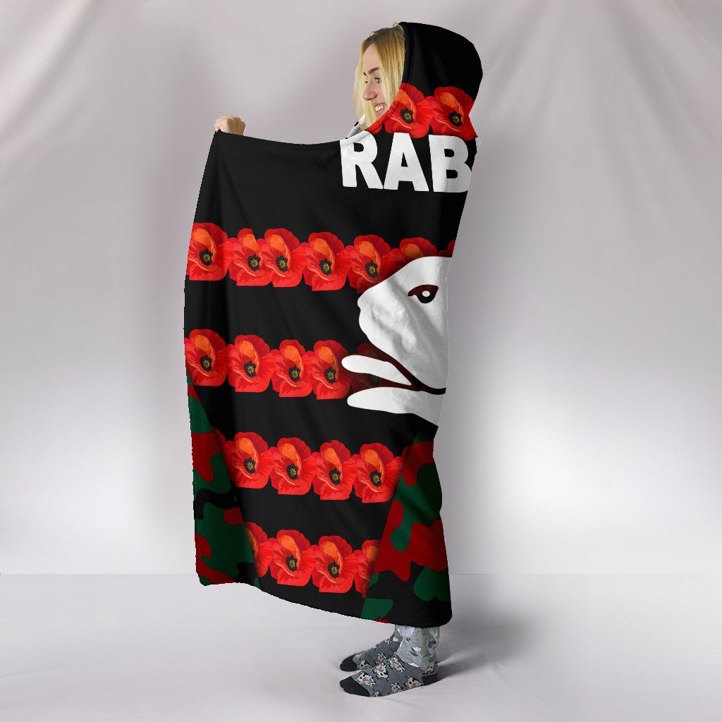 south-sydney-rabbitohs-hooded-blanket-anzac-day-poppy-flower-vibes