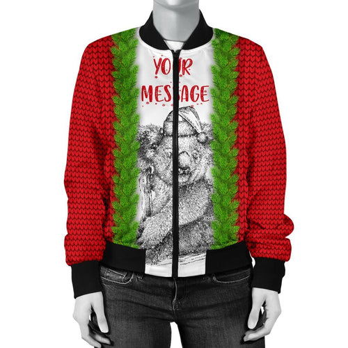 custom-christmas-womens-bomber-jacket-merry-christmas-koala