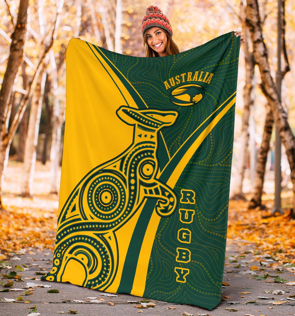 rugby-premium-blanket-australian-rugby-kangaroo-aboriginal-patterns