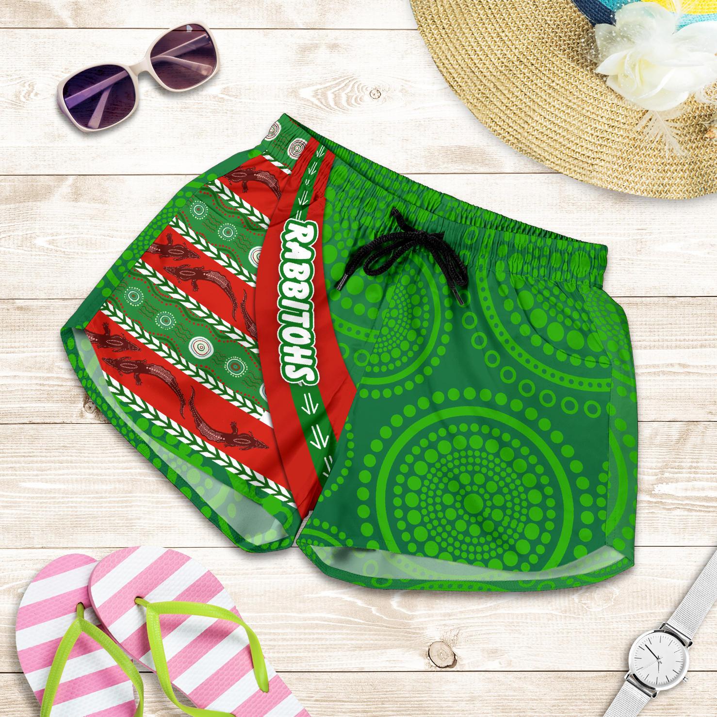 South Sydney Rabbitohs Aboriginal Women Shorts Victorian Vibes - Vibe Hoodie