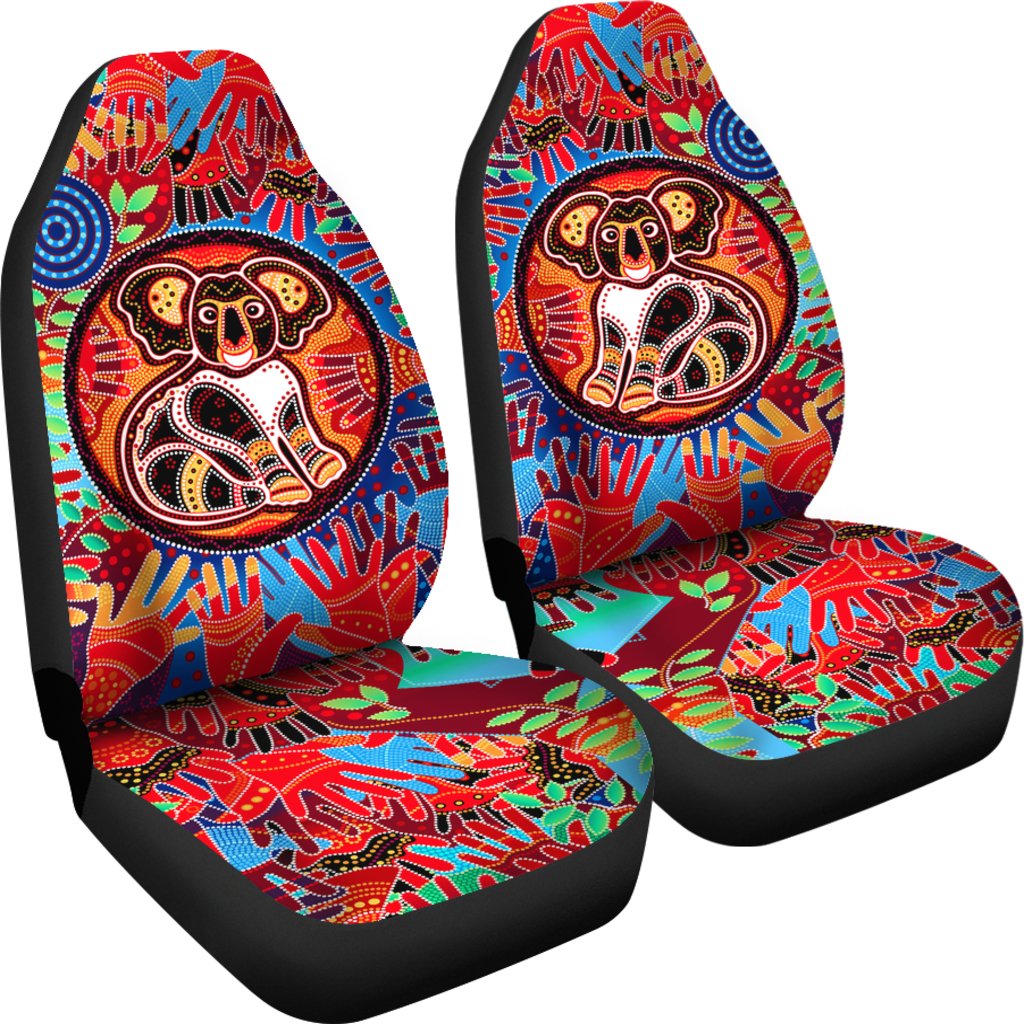 aboriginal-car-seat-covers-koala-and-hand-art-dot-painting-seat-covers