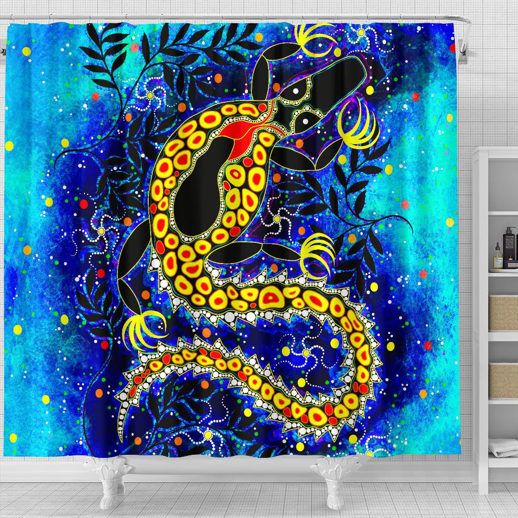 aboriginal-shower-curtain-indigenous-crocodile