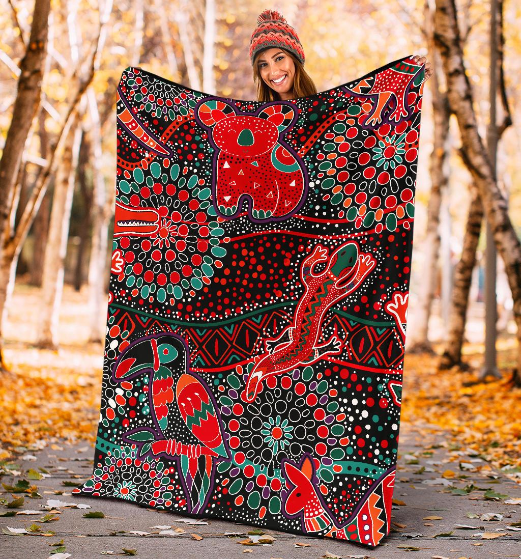 blankets-aboriginal-animal-dot-acrylic-paint