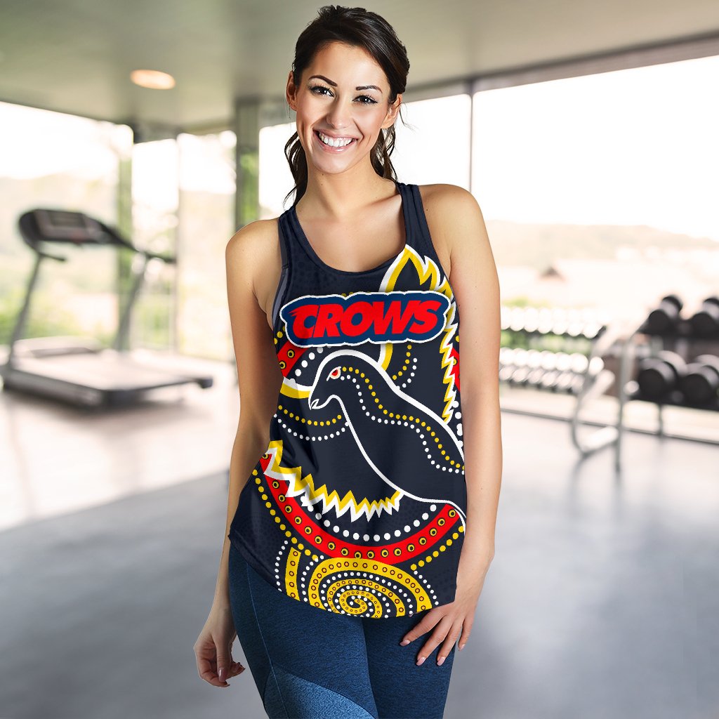 Adelaide Woman Racerback Tank Crows Indigenous - Vibe Hoodie