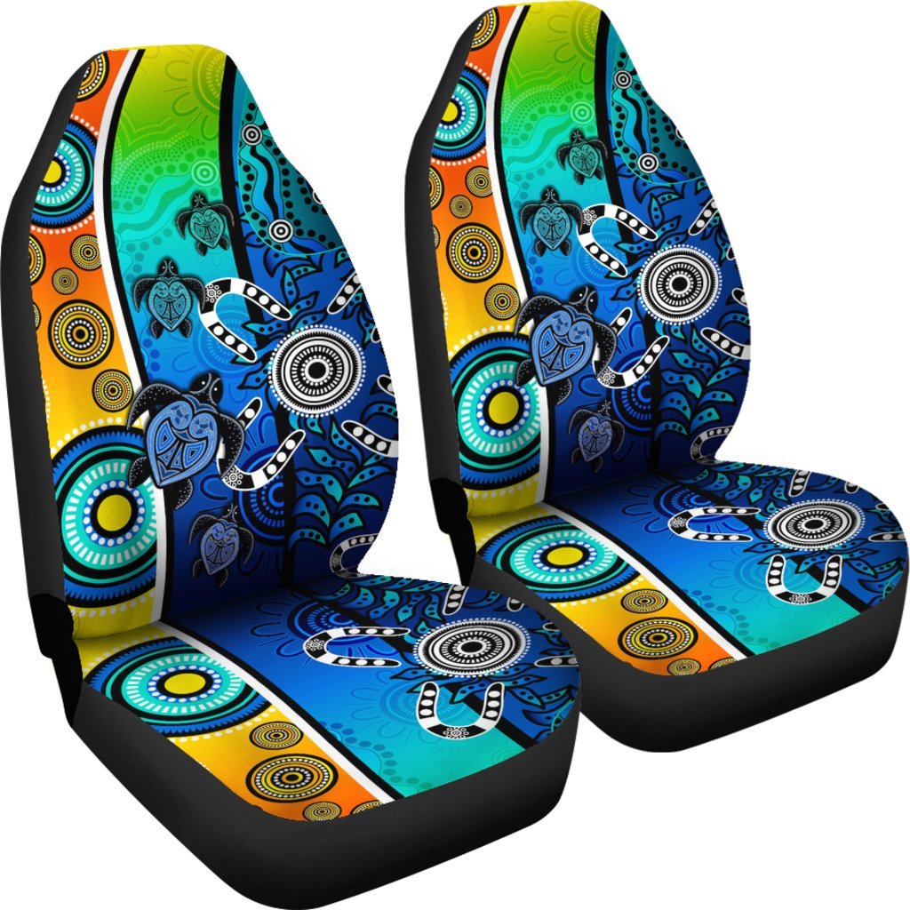 aboriginal-car-seat-covers-indigenous-turtle-dot-painting-art