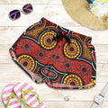 Aboriginal Women's Shorts - Indigenous Circle Dot Painting Style- - Vibe Hoodie