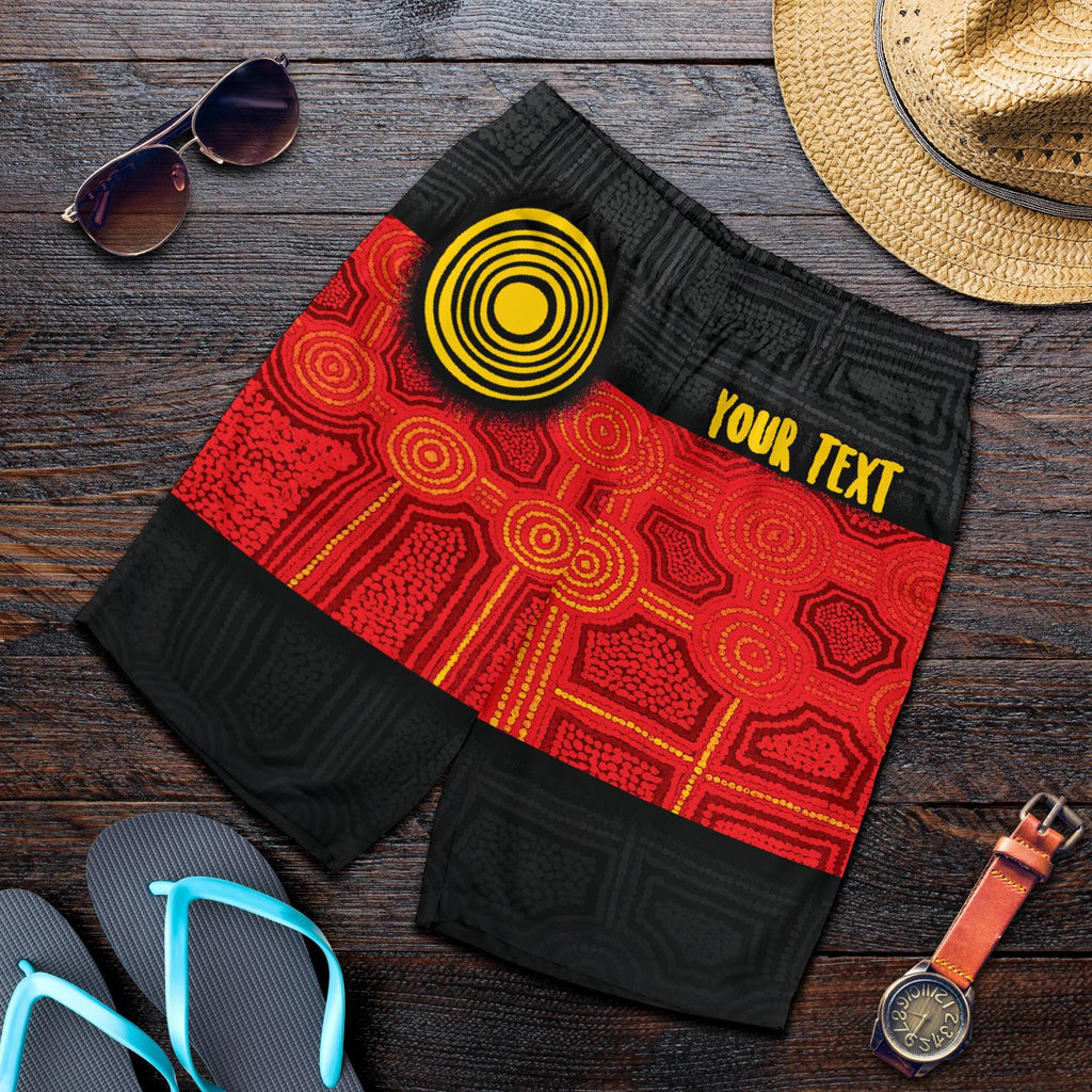 personalised-aboriginal-mens-shorts-aussie-indigenous-flag