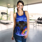 Blue Women Racerback Tank Bulls Barberton Daisy - Vibe Hoodie