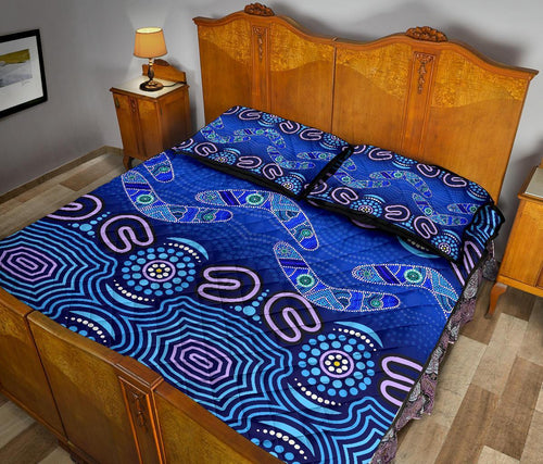 aboriginal-quilt-bed-set-boomerangs-and-dot-painting-art-ver02