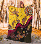 aboriginal-premium-blanket-indigenous-animals-life-art
