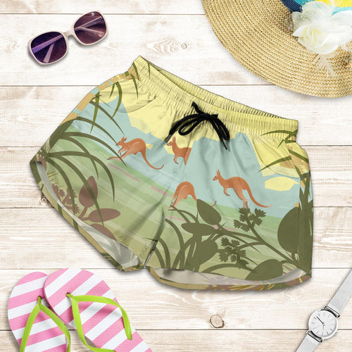 Short - Kangaroo Short Uluru Landscape Art - Women - Vibe Hoodie