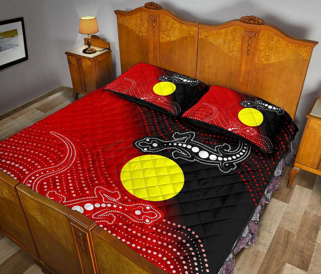 aboriginal-quilt-bed-set-two-indigenous-lizard