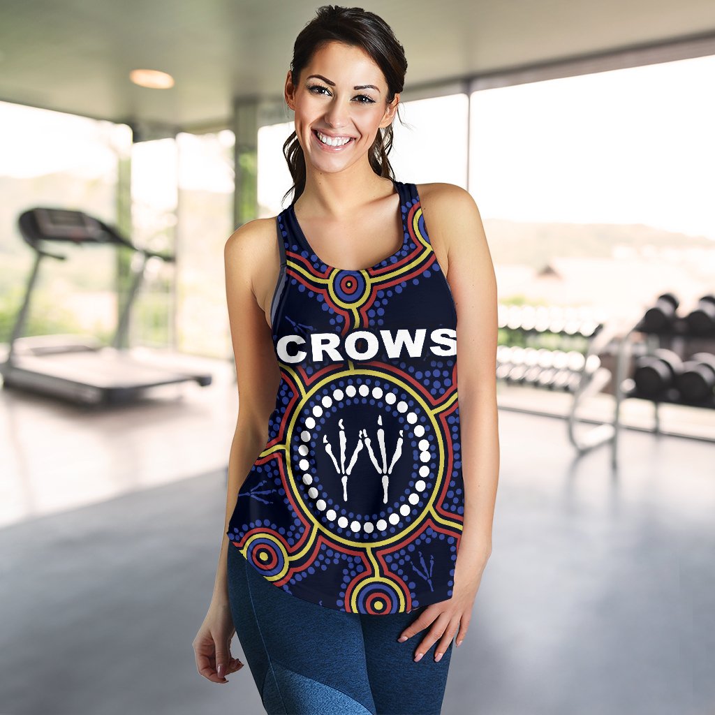 Adelaide Women Racerback Tank Indigenous Crows Footprint - Vibe Hoodie