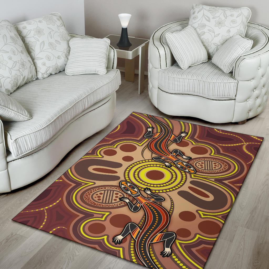 aboriginal-area-rug-indigenous-lizard-dot-painting-art