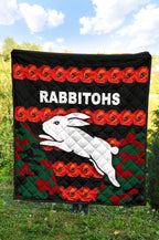 south-sydney-rabbitohs-premium-quilt-anzac-day-poppy-flower-vibes