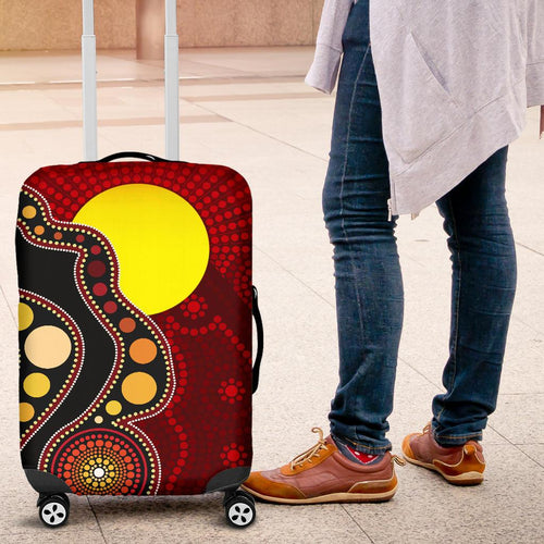 aboriginal-luggage-cover-australia-aboriginal-lives-matter-flag-circle-dot-painting-art-suitcase-cover