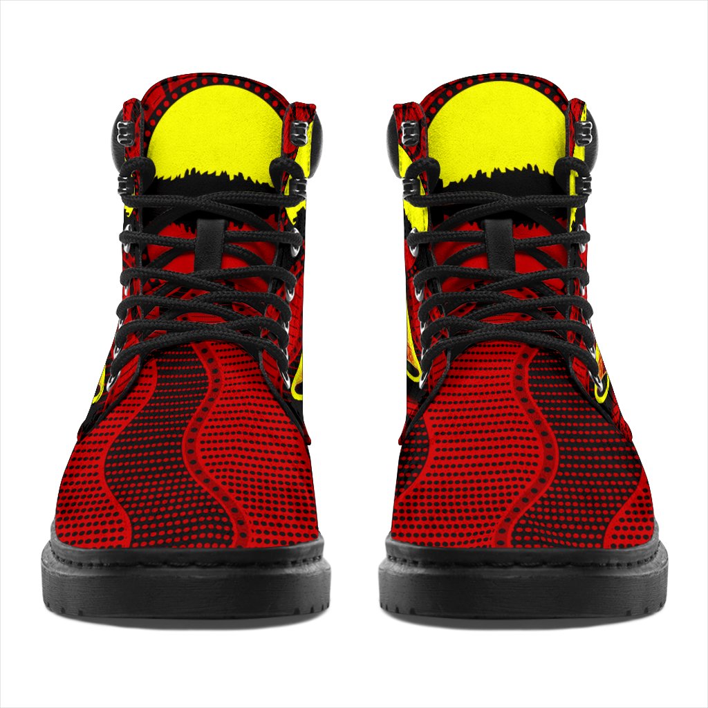 all-season-boots-australia-aboriginal-dots-with-didgeridoo