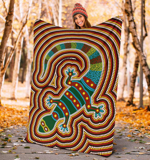 aboriginal-premium-blanket-lizard-dot-painting-patterns
