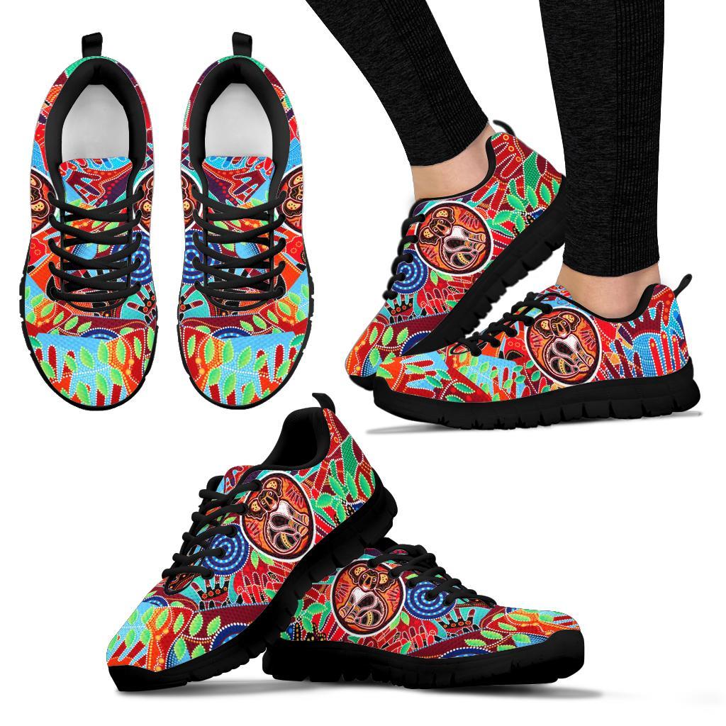 aboriginal-sneakers-koala-and-hand-art-dot-painting-shoes