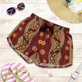Aboriginal Shorts, Boomerang Patterns Circle Indigenous Dot Painting Women - Vibe Hoodie
