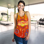 Naidoc Suns Women Racerback Tank Gold Coast Indigenous Style - Vibe Hoodie
