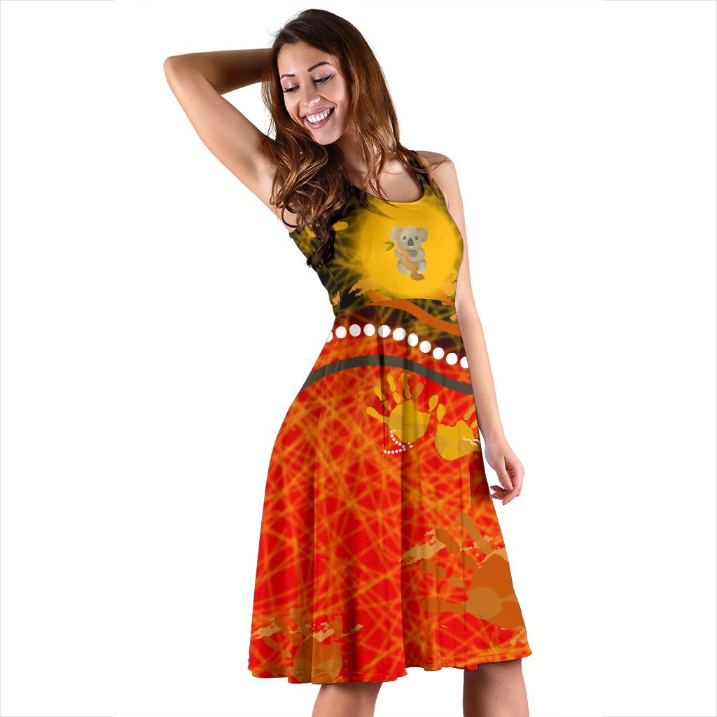 Midi Dress - The Pride Of Aboriginal - Vibe Hoodie