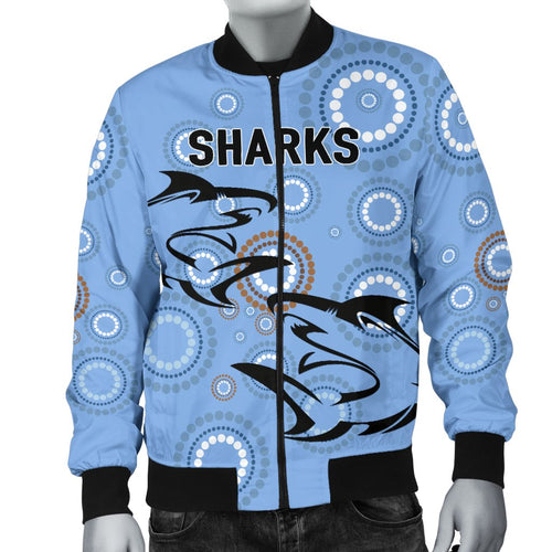 cronulla-mens-bomber-jacket-sharks-unique-indigenous
