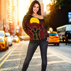 Aboriginal Women's Off Shoulder Sweater  - The Sun Always Shines - Vibe Hoodie