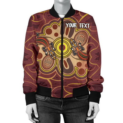custom-aboriginal-womens-bomber-jacket-indigenous-lizard-dot-painting-art