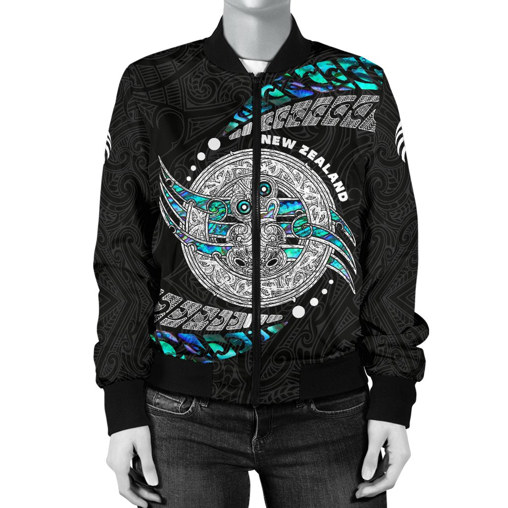 custom-personalised-maori-womens-bomber-jacket-hei-tiki-sport-style-custom-text-and-number